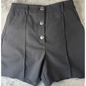 Zara High Waisted Dress Shorts‎ Size Medium black NWT